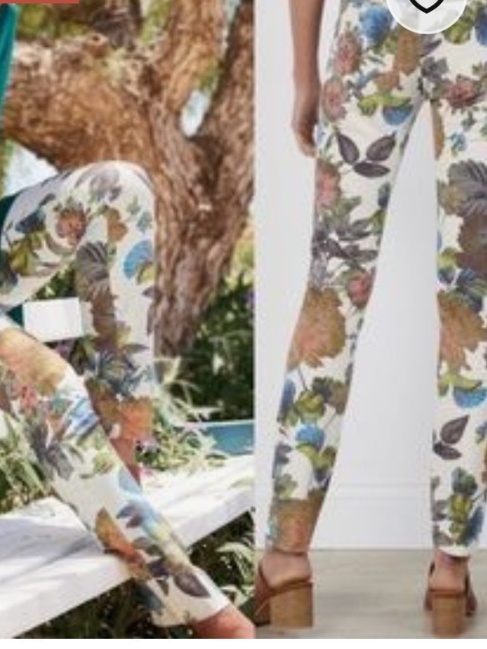 Soft Surroundings Superla Stretch Pull-on Floral Straight Leg Pants